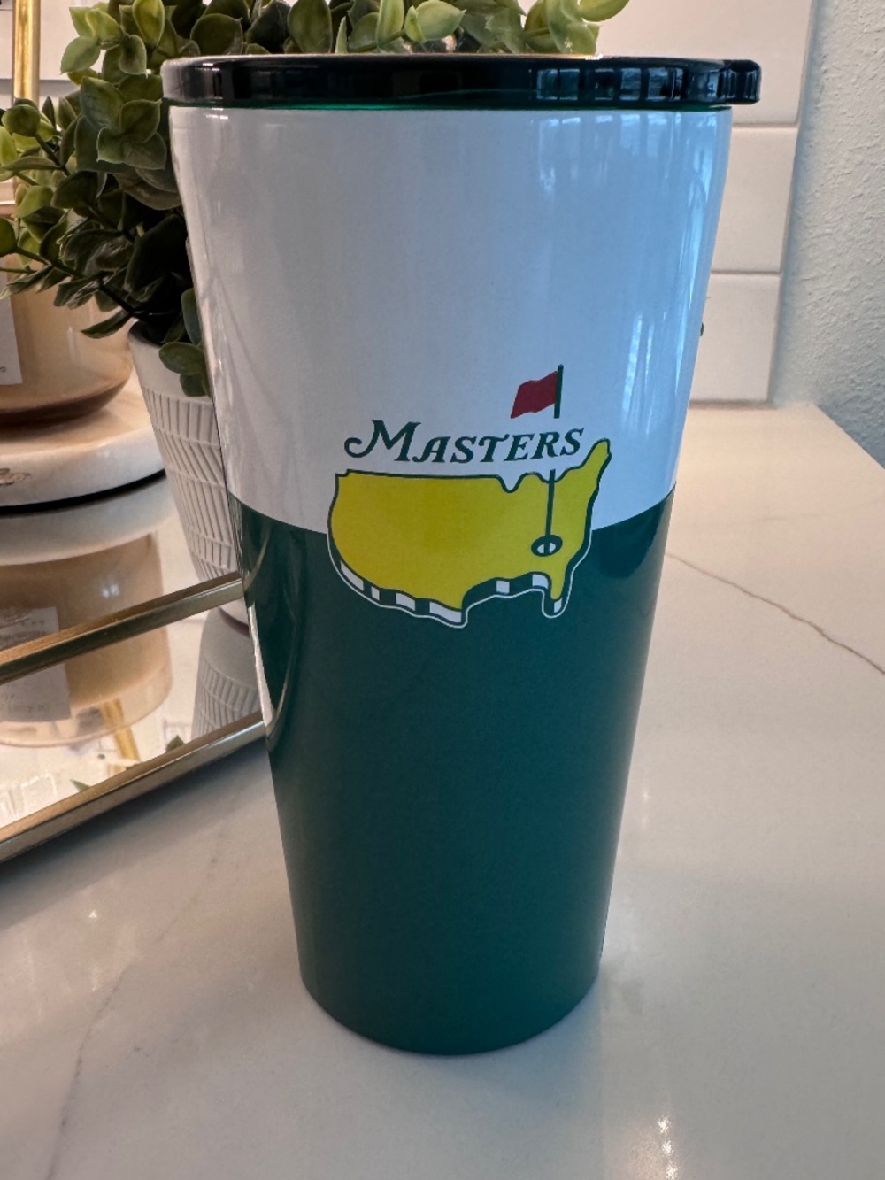 MASTERS Corkcicle 16oz Tumbler Green, Yellow, white New With Tags